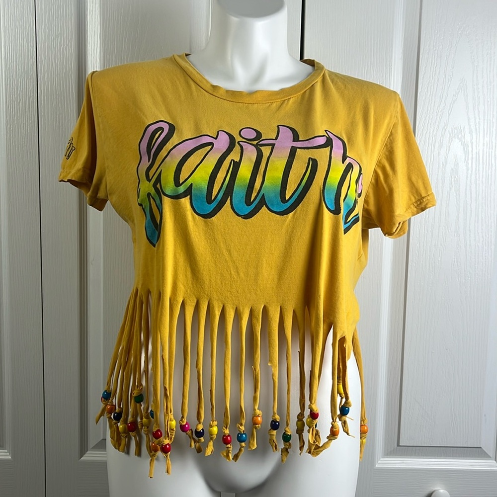 Shredded And Beaded “Faith” Festival Top